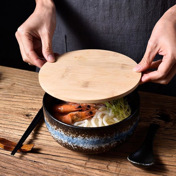 Keramik Japansk Ramen Skål Stor 1500 ml Porslinsskål med