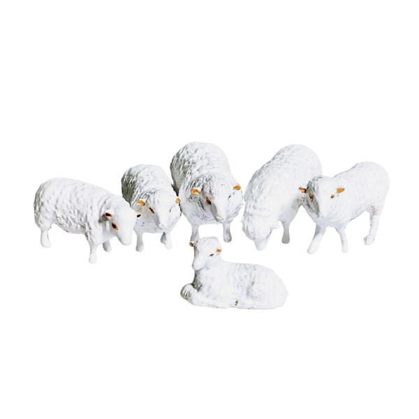 1/2/3/5 1:87 Skala 1/87 Hartsfigurer Gårdsfigurmodell 6 Sheep 5PCS