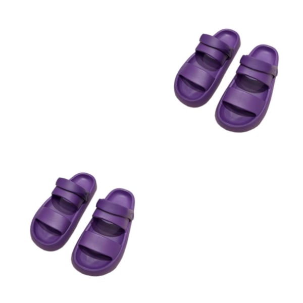 1/2 1 par Simple Design Summer Slipper Girls Beach Sandaler Purple Size 36/37 2PCS