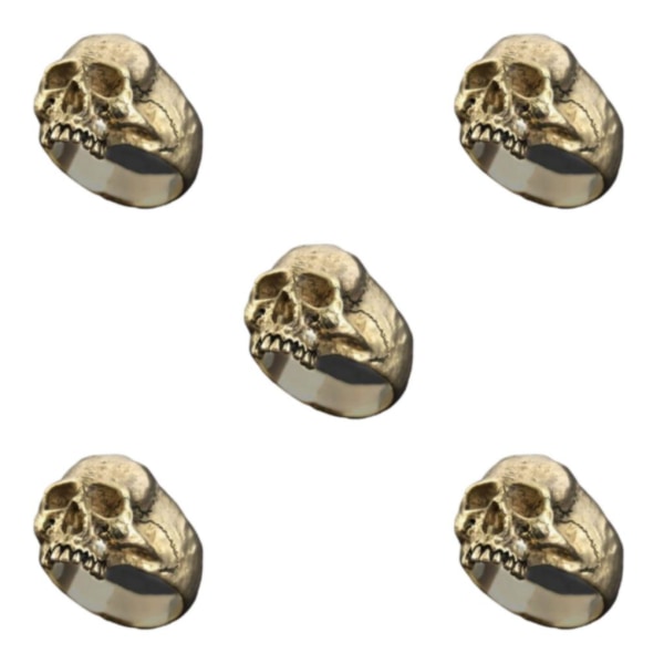 1/3/5 punkring för gotiska tillbehör Lämplig för Halloween Gold 7 5Set