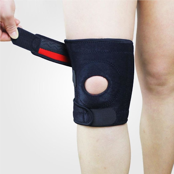 Justerbart knästöd med öppen patella för ledvärk