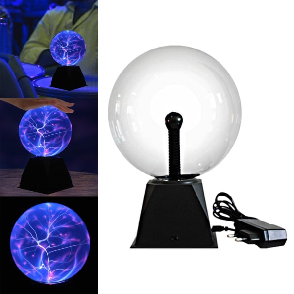 För Plasma Ball Light LED Touch och Ljud Sensitive Decor Kids 8 inch Blue Light