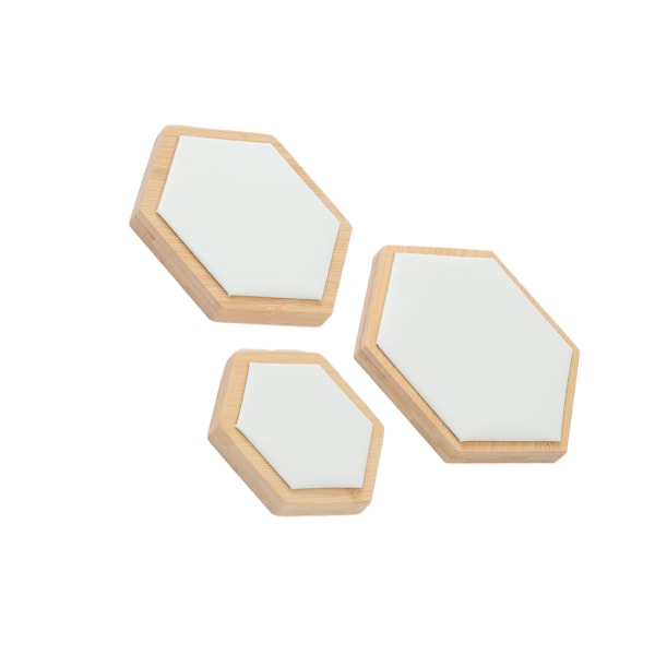 1/2/3 3pack/lot Utsökt Craft Hexagon Armband Display bricka White 1Set
