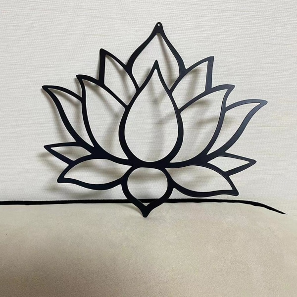 Metall Lotus Flower Wall Sign Flower Wall Signs för hem sovrum