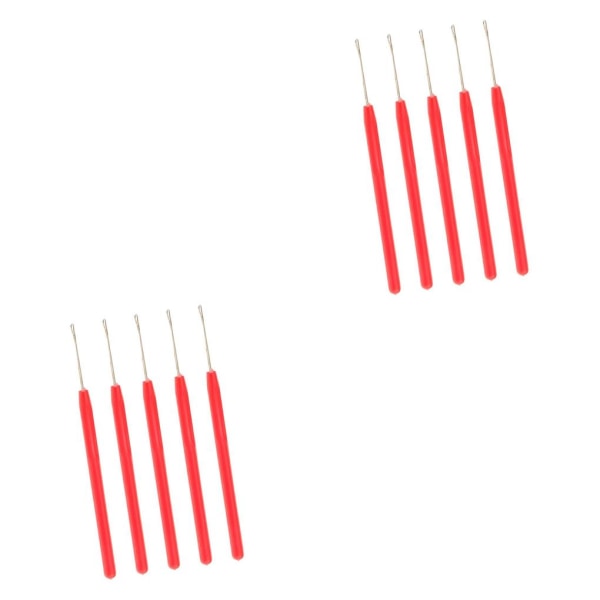 1/2/3/5 5-delad Micro Ring Hair Extensions Krok Nål Set för Red 5 pcs 2PCS
