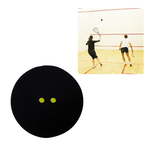2x Black Professional Training Competition Squash Ball Slow