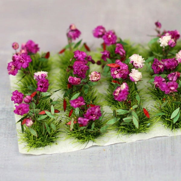 1/2/3/5 DIY Flower Cluster Model Railroad Architecture För Violet 5PCS
