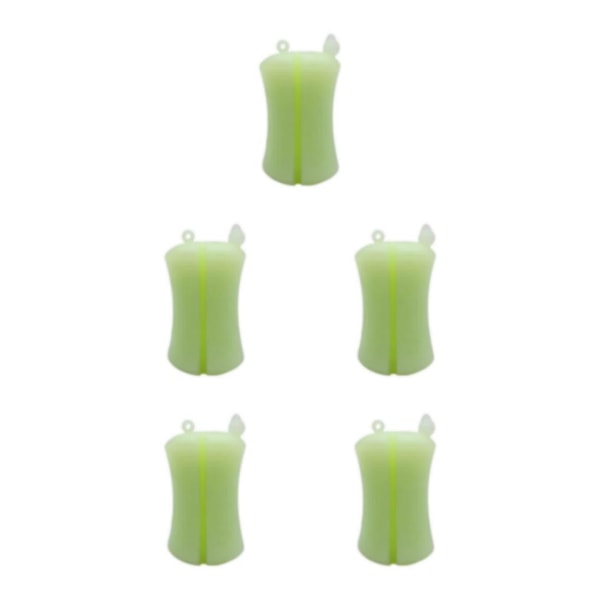 1/2/3/5 Bärbar fiskespö Fast boll Slitstark Slitstark Light Green 6 x 3.8cm 5Set