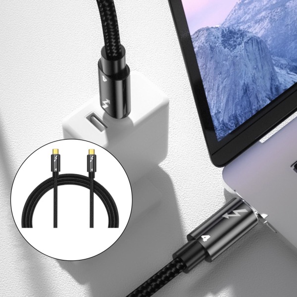 USB C-kabel för För Thunderbolt 4 3 0,5M Längd för dockning
