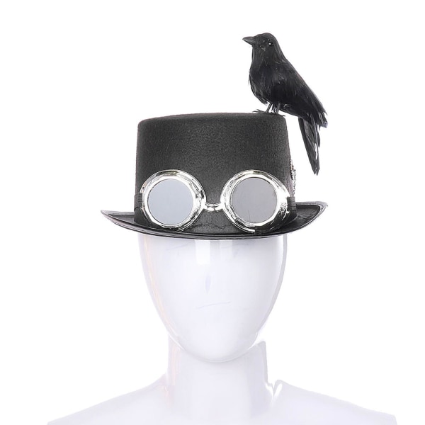 Victorian Steampunk Top Hat med Goggles Classic Hat Novelty for