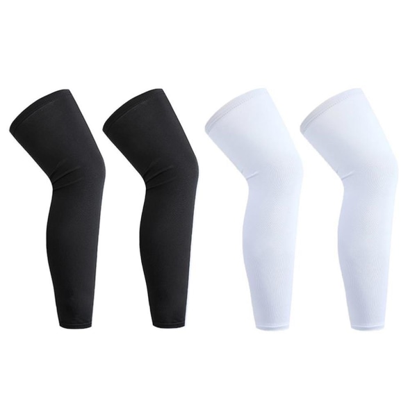 4st Polyester Wide Application Compression Ben Sleeve För Black + white  XL