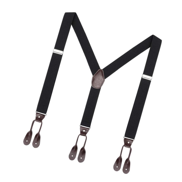 Justerbara elastiska hängslen med Y-rygg för män. Arbetsknapp