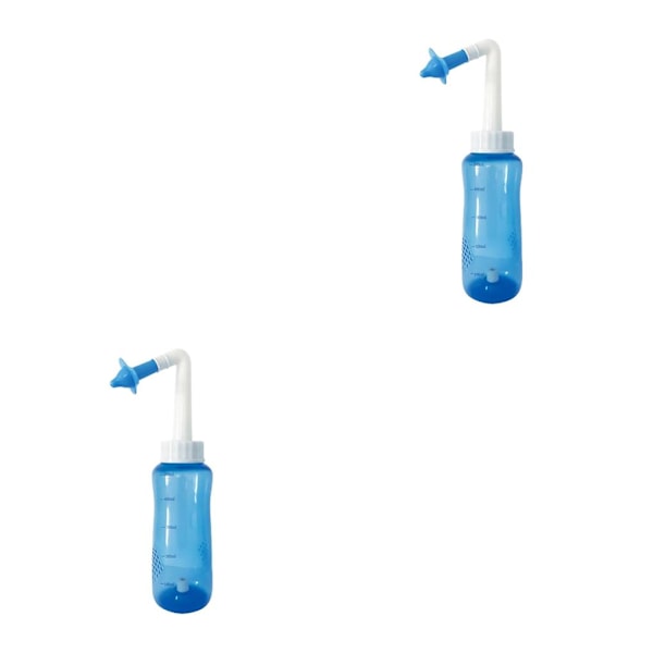 1/2 BPA-fritt Neti Pot Nasal Irrigation System för vuxna barn 500ml Manual valve 2PCS