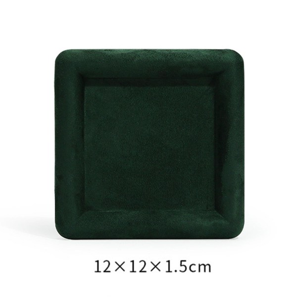 1/2/3 Fashion Velvet Square Smycken Bricka Glasögon Hållare för Khaki S 12cm×12cm×1.5cm 1Set