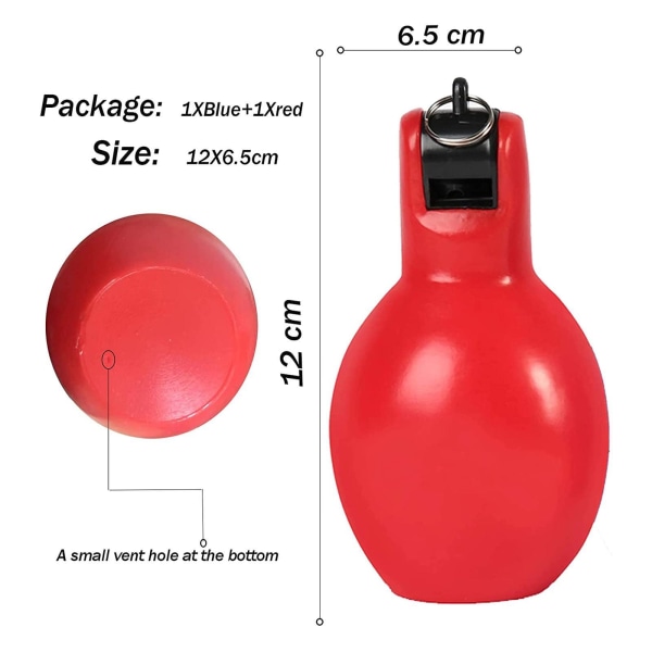 1/2/3/5 Bärbar PVC-handvisselpipa för domarutbildningstillbehör Red 1 Pc