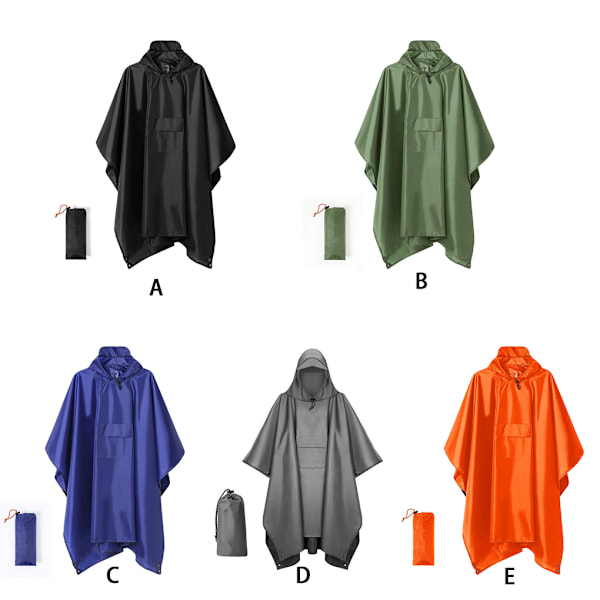 Vattentäta ponchos i polyester för campingutrustning för utomhusäventyr D