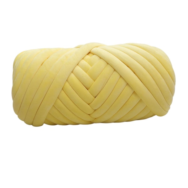 1kg Velvet Chunky Yarn För Arm Stickmatta Making Hand Knit Yellow