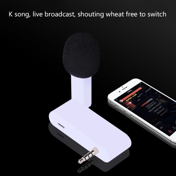 Bärbar 3,5 mm gränssnitt minimikrofon extern mikrofon för mobil white 0c10  | white | Fyndiq