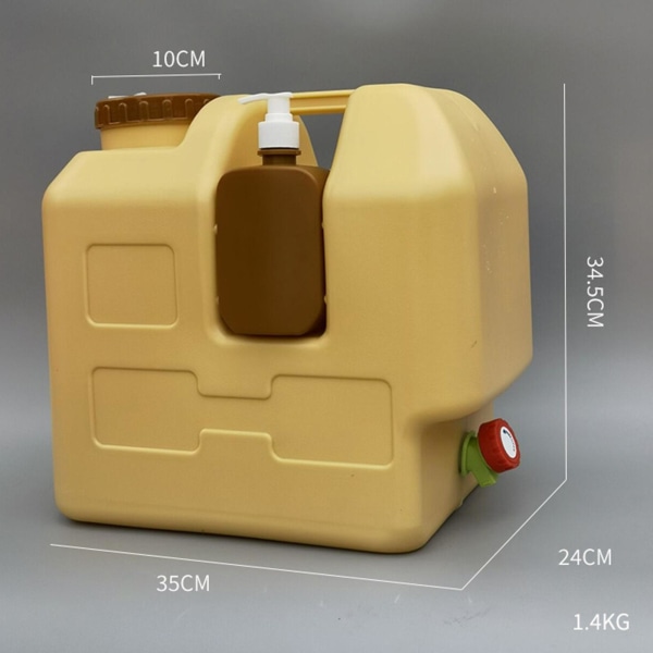 Nödvattentank Bärbar vattenmatsal med Yellow 20L