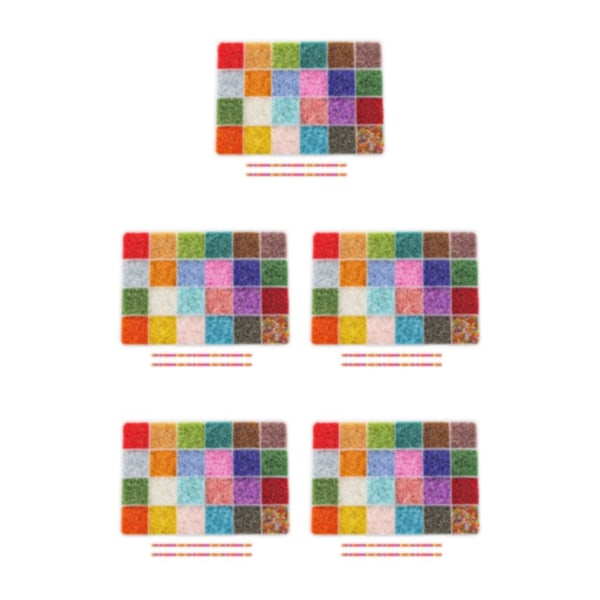 1/3/5 23000x glasfröpärlor Ponnypärlor Rainbow Multicolor för 5PCS