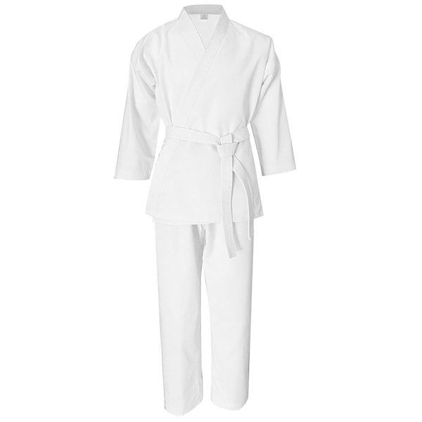 Barn Vuxen Unisex Taekwondo Karate Kampsport Kostymträning White XXXS