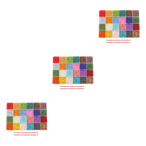 1/3/5 23000x glasfröpärlor Ponnypärlor Rainbow Multicolor för 3PCS