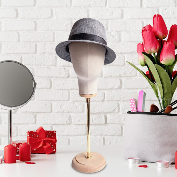 Hatt Display Stativ Mannequin Head modell för hemmabruk Torkning kvinnor