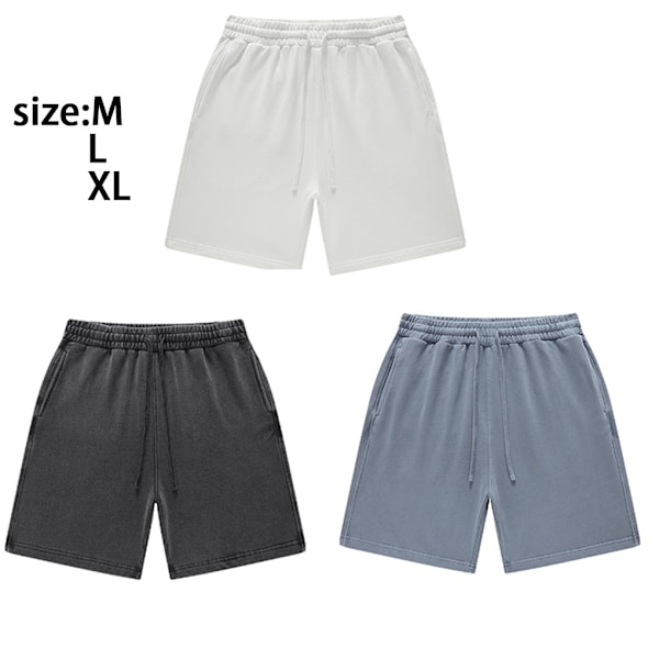 Lätta och snabbtorkande herrshorts för utomhusbruk Washed Gray Blue XL,sacks