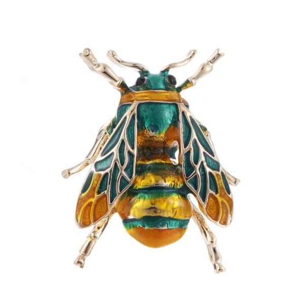1/2/5 Lätt att bära Alloy Bee Insektsbrosch för Unik Style Bee green 1Set