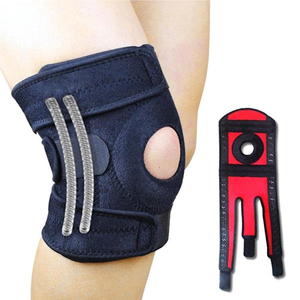 Justerbart knästöd med öppen patella för ledvärk