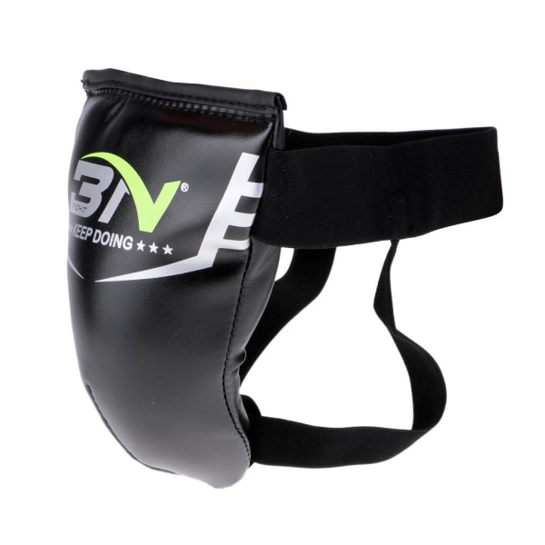 Premium elastiskt bälte Boxning Gren Protector Ljumskskydd Boxning Black Kids S