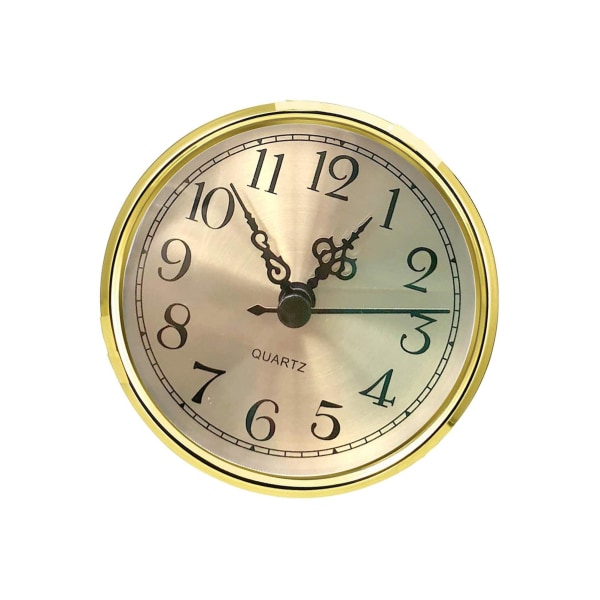 90mm Quartz Clock Insert Arabiska siffror Batteridriven reparation Gold