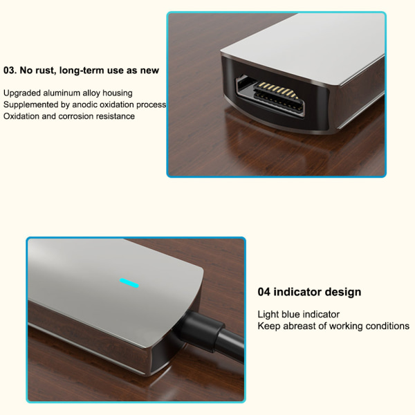 4K-upplösning Typ-c till HDMI-kompatibel adapter Office Portable 4K30Hz