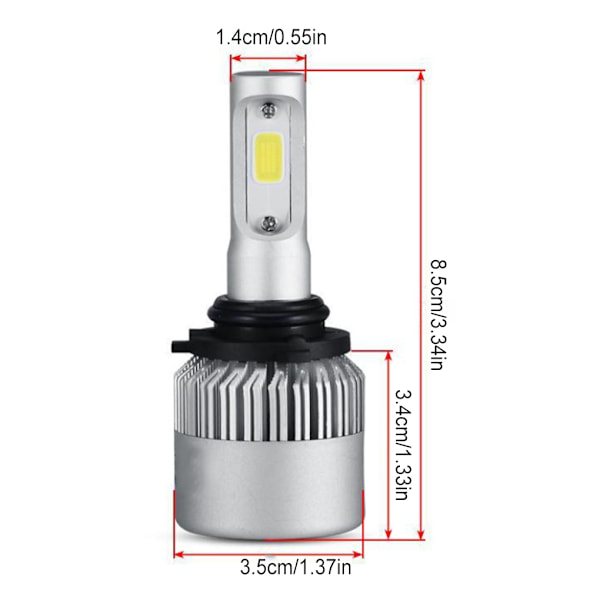 2 st/set Auto LED-strålkastarlampor H7 H4 H1 Stabil Belysning