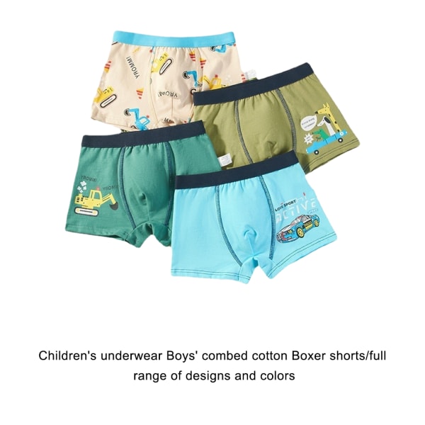 1/2/3/5 4pack/lot Andas underkläder för barn Trosor för pojkar - Complete decor L（28-38jin） 1 Pc