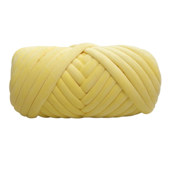 1kg Velvet Chunky Yarn För Arm Stickmatta Making Hand Knit Yellow