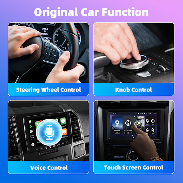 2-i-1 Trådlös Android Auto Car Play Box Adapter Adapter Kabelansluten