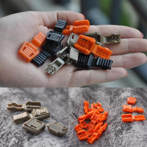 1/2/3/5 10 Styck Plast För Dragkedja Avdragare Ändlås Dragkedja Drag Orange 3.5x1.7cm 1Set