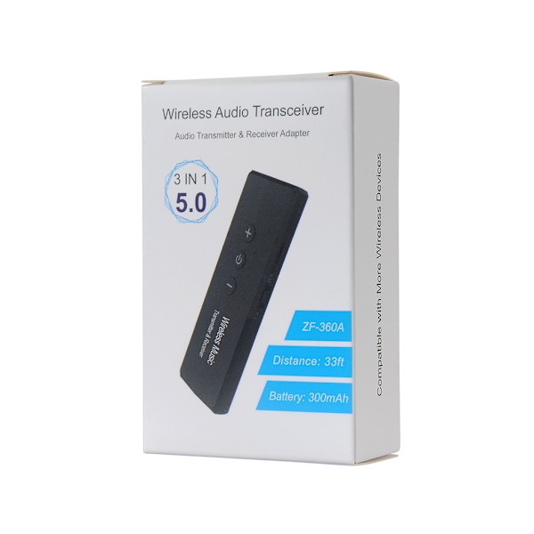 ZF-360 3-i-1 Bluetooth V5.0 Audio Transmitter Receiver Adapter