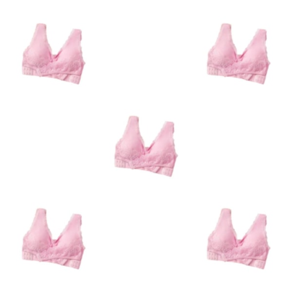 1/2/3/5 Fashionabla behåar i plusstorlek för kurviga kvinnor - Förbättrande Pink XL,1 5PCS