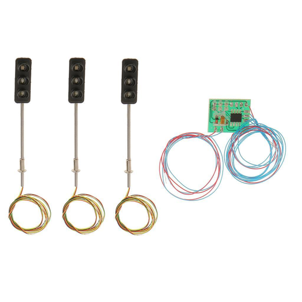 1/3/5 3 st 50 mm modell 3-ljus metall trafiksignalljus 5-6V 1 Pc