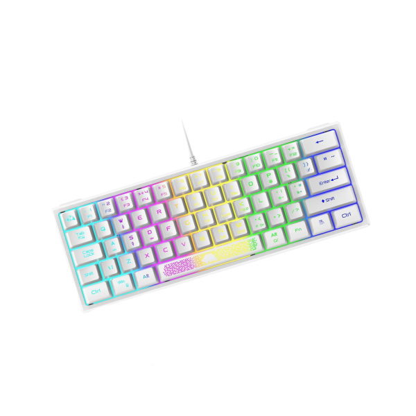 1/2/3 RGB Bakgrundsbelyst 62 Key Game Keyboard 60 Layout Trådbunden för  white 1 Pc 7ba2 | white | 1 Pc | Fyndiq