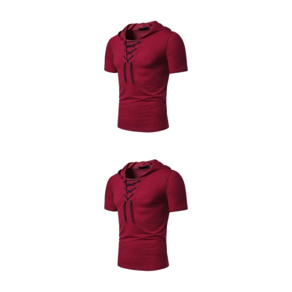 1/2/3 Fashion Huvtröja för män - Lätt och Wine-red XL 2PCS