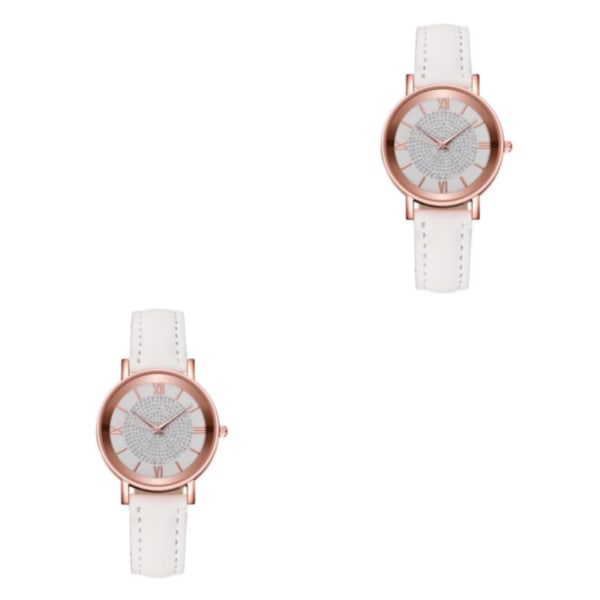 1/2/3/5 Dammode Rhinestones Watch Exakt och elegant white 2Set