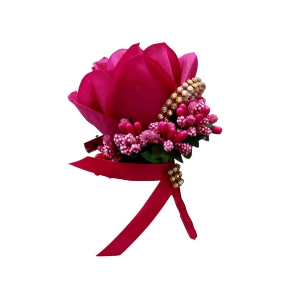 1/2/5 Elegant Stimulering Rose Flower Brosch Pin Bröllop Corsage Rose Red 1 Pc