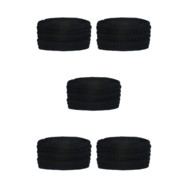 1/2/3/5 Fashionabla multifunktionella stickade pannband för kvinnor black 5Set