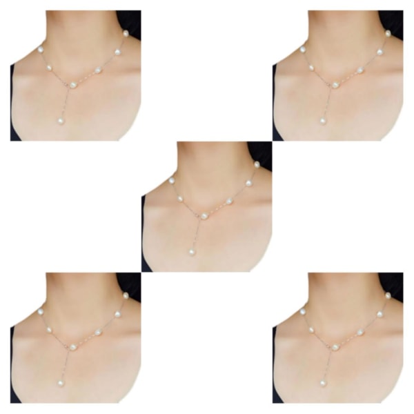 1/2/3/5 Real Pure 925 Sterling Silver Chain Minimalist Handmade white 55cm 5Set