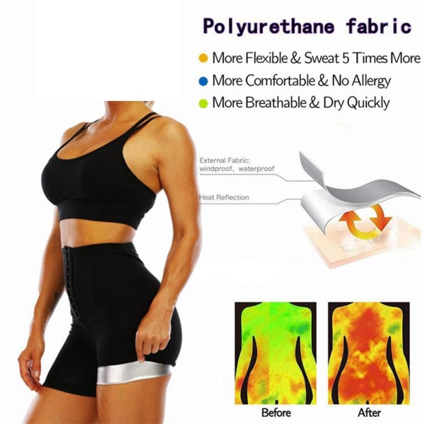 1/2/3 Womens Sweat Sauna Body För Shaper Shorts för Gym S/M 38-41cm 1 Pc