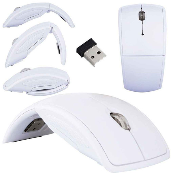 Trådlös hopfällbar mus, sladdlösa möss, hopfällbara USB -mottagare No.6