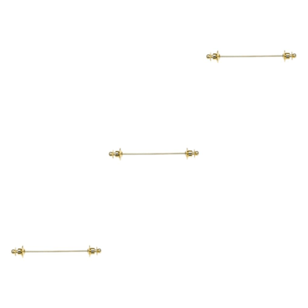 1/2/3/5 Skjortkrage Bar Slipsnål för män 70mm Formell Koppar för Gold 7cm 3Set